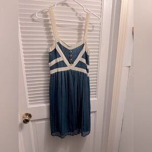 Vintage Chiffon Blue Mini Dress - Sailor Vibe